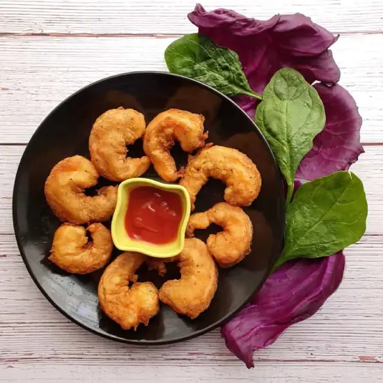 Golden Fried Prawns