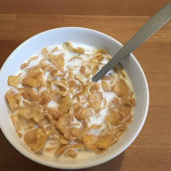 Plain Cornflakes With Yogurt or Milk